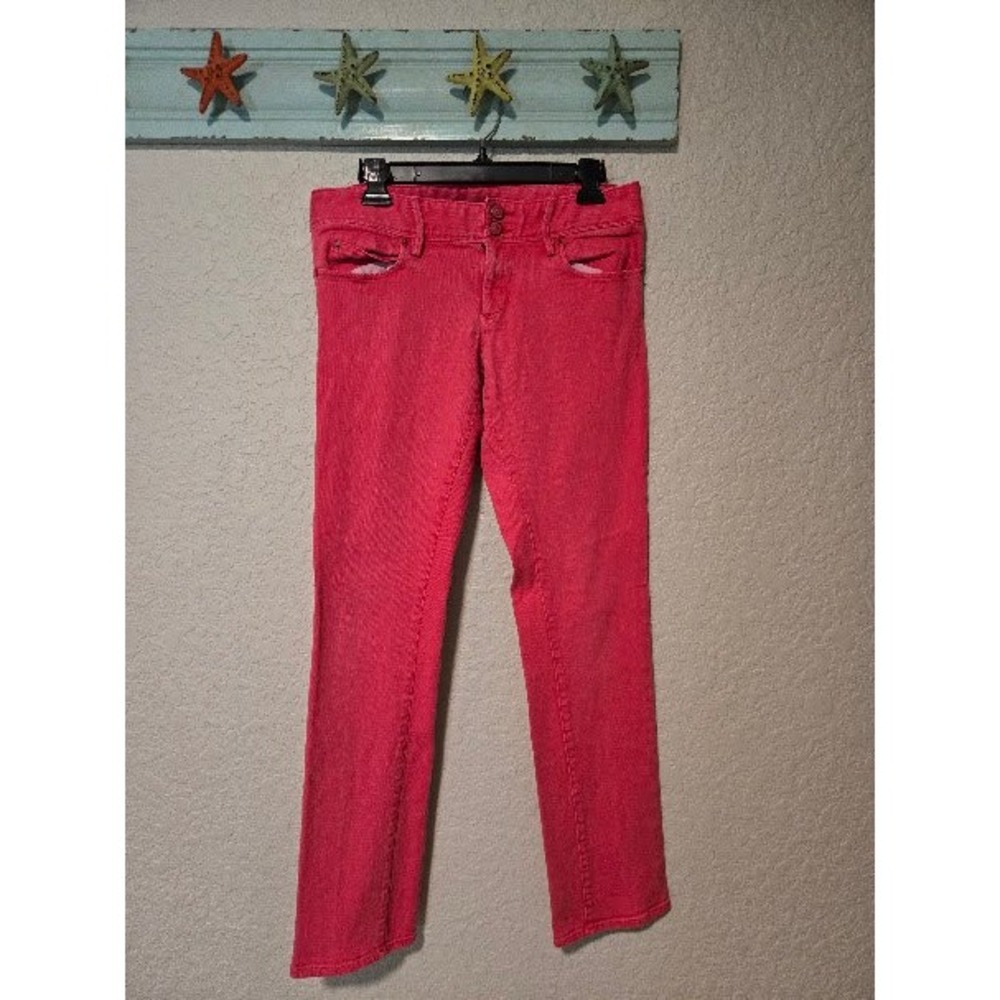 Lilly Pulitzer Worth Straight Leg Jeans Pink Denim Size 8